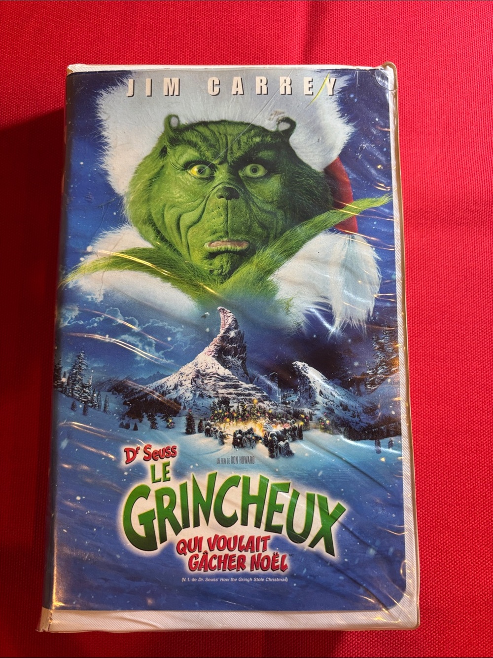 Dr. Seuss Le Grincheux Cassette VHS (V.f.) 2000 - mettant en vedette Jim Carrey